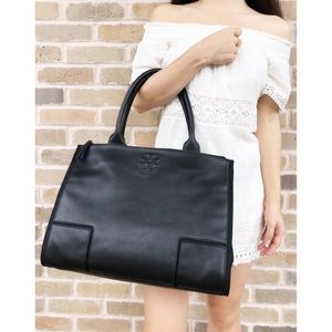 Tory Burch Ella Black Large Canvas Tote